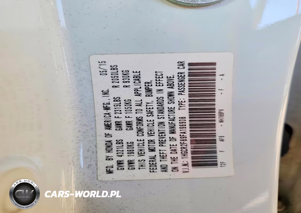2015 Honda Accord Exl VIN:1HGCR2F89FA196908 - 13