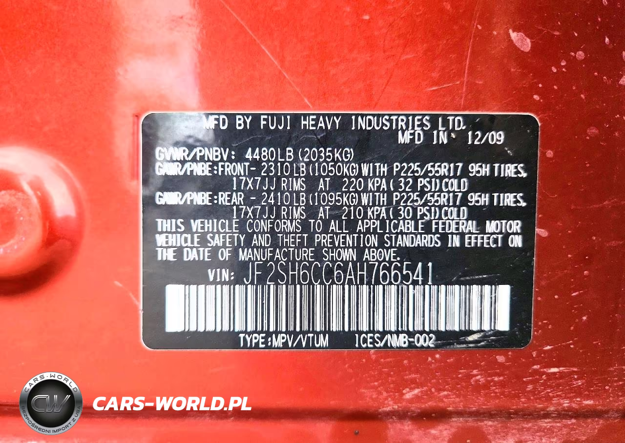 2010 Subaru Forester 2.5X Premium VIN:JF2SH6CC6AH766541 - 14