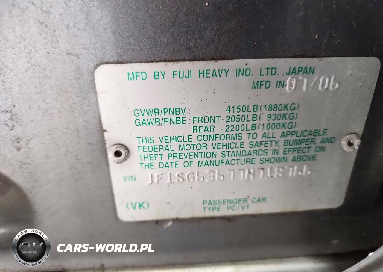 2007 Subaru Forester 2.5X VIN:JF1SG63677H718766 - 13
