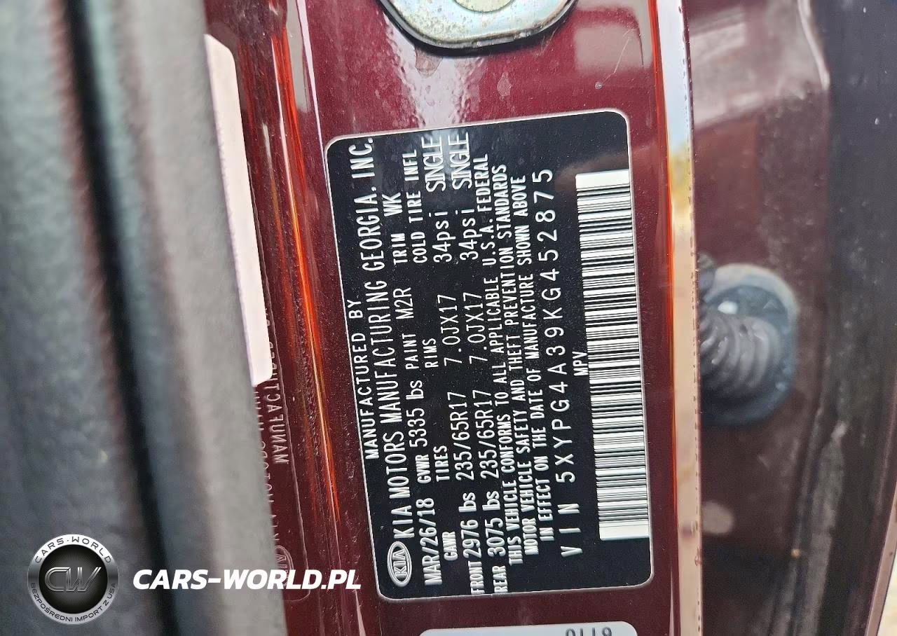 2019 Kia Sorento Lx VIN:5XYPG4A39KG452875 - 13