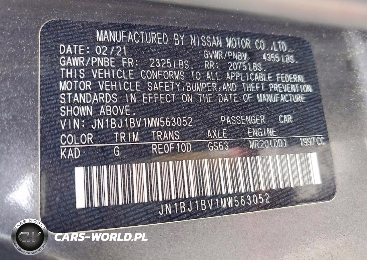 2021 Nissan Rogue Sport Sv VIN:JN1BJ1BV1MW563052 - 13