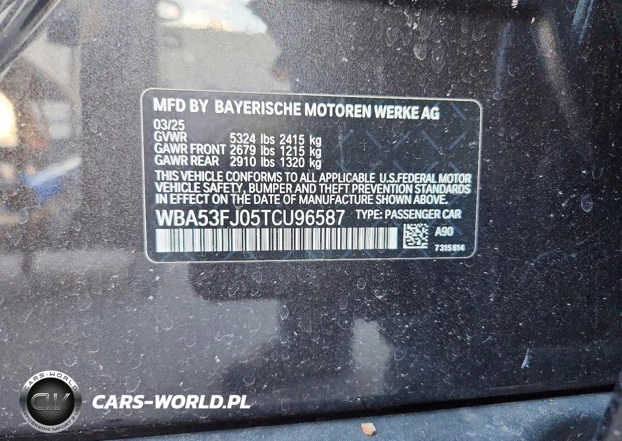 2026 BMW 530 Xi VIN:WBA53FJ05TCU96587 - 12