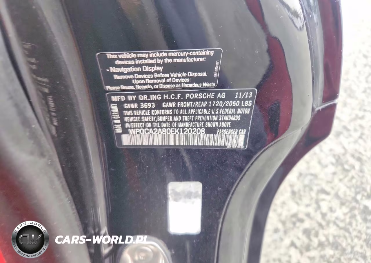 2014 Porsche Boxster VIN:WP0CA2A80EK120208 - 13