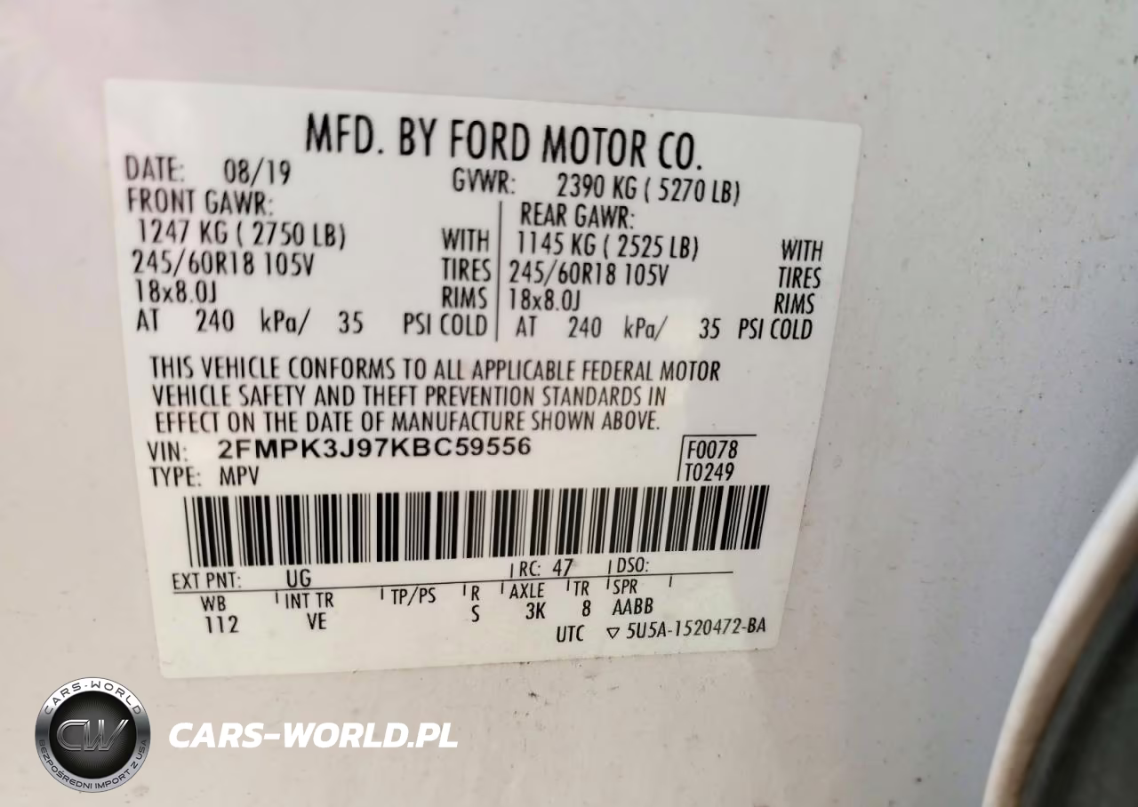 2019 Ford Edge Sel VIN:2FMPK3J97KBC59556 - 13