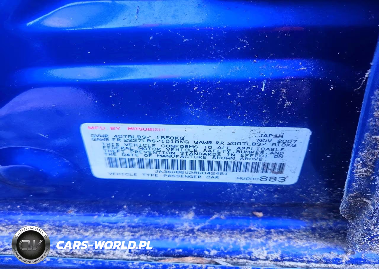 2008 Mitsubishi Lancer Gts VIN:JA3AU86U28U042481 - 12