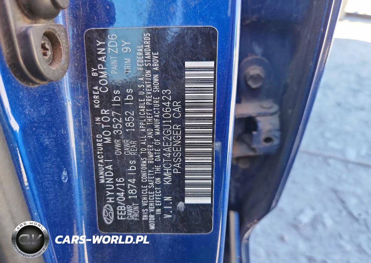2016 Hyundai Accent Se VIN:KMHCT4AE2GU106423 - 12