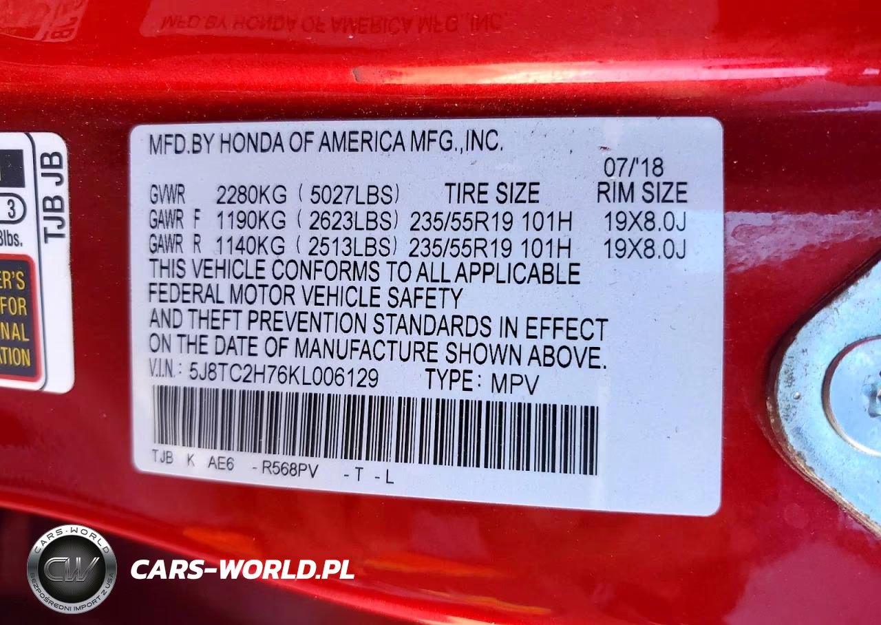 2019 Acura Rdx Advance VIN:5J8TC2H76KL006129 - 13