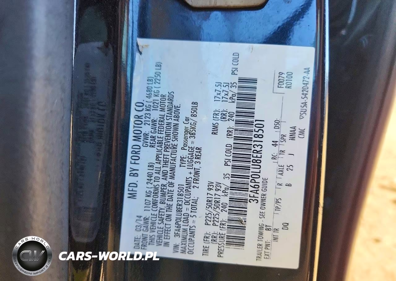2014 Ford Fusion Se Hybrid VIN:3FA6P0LU8ER318501 - 13