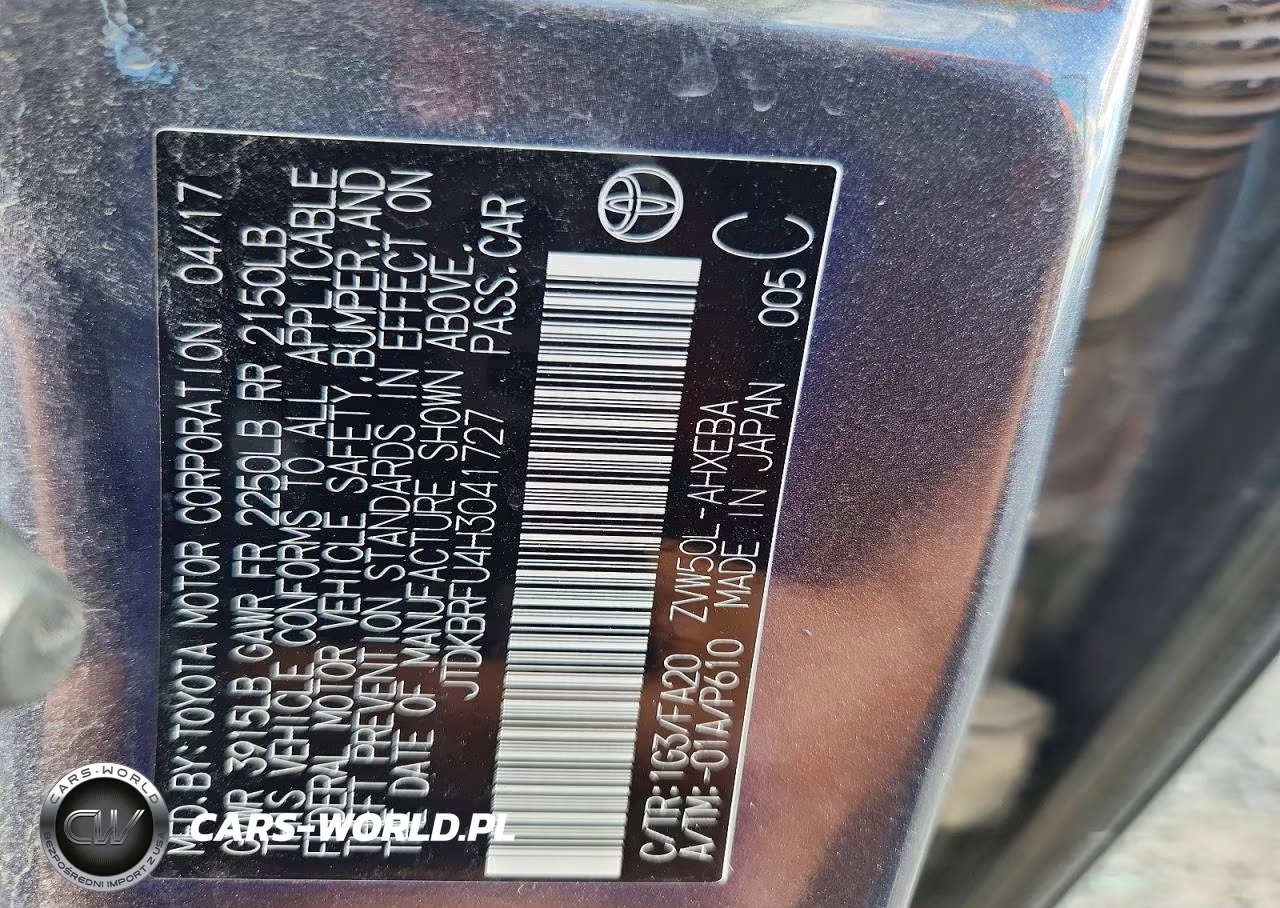 2017 Toyota Prius Two VIN:JTDKBRFU4H3041727 - 13