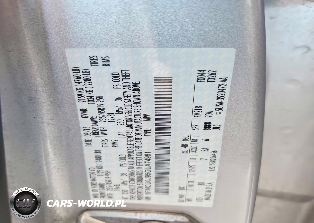 2016 Ford Escape Titanium VIN:1FMCU0J95GUA74981 - 14
