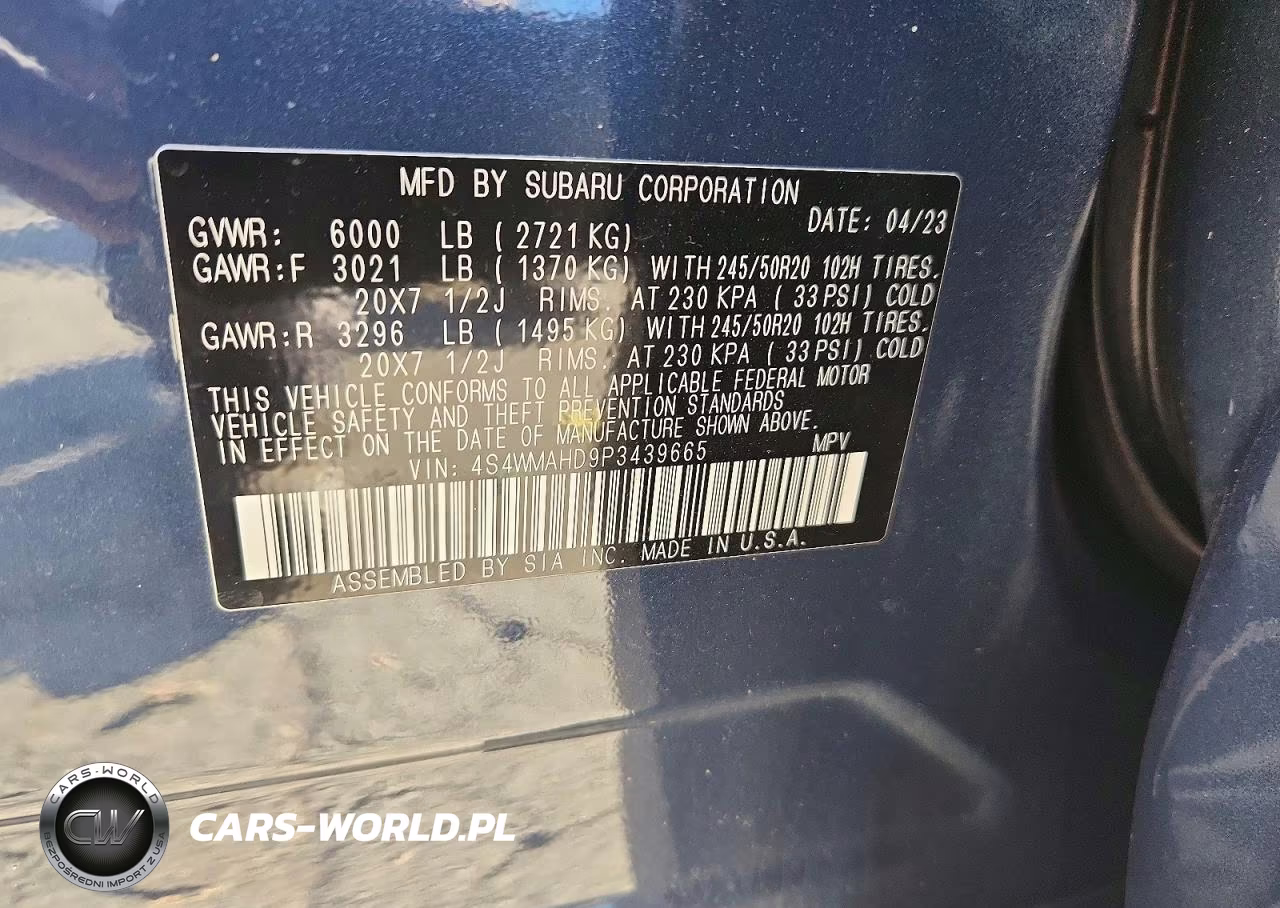 2023 Subaru Ascent Premium VIN:4S4WMAHD9P3439665 - 14