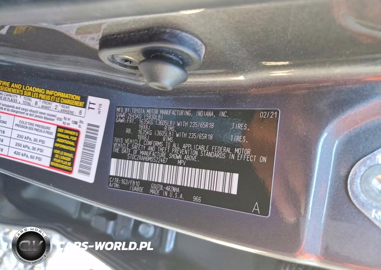2021 Toyota Highlander L VIN:5TDCZRAH6MS522467 - 13