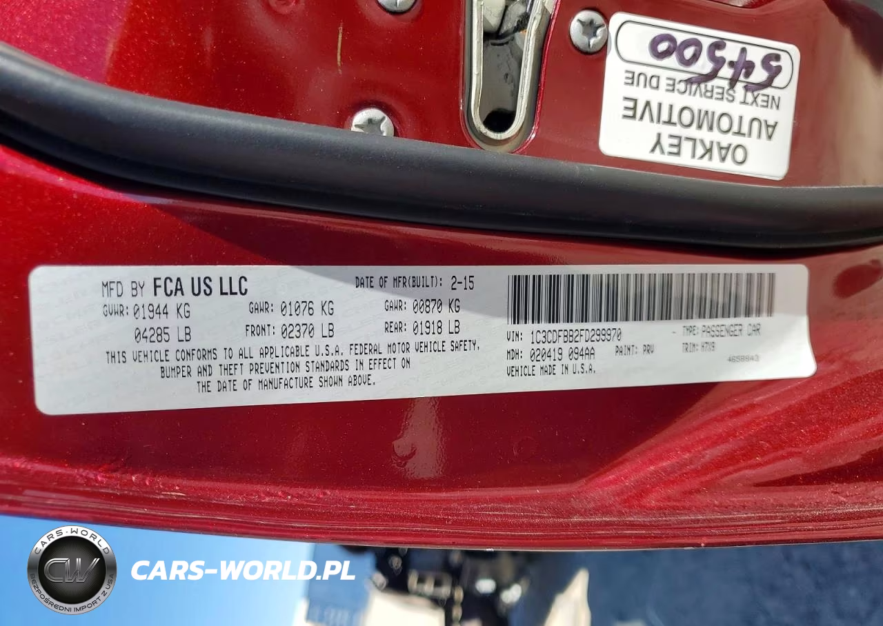 2015 Dodge Dart Sxt VIN:1C3CDFBB2FD299970 - 12
