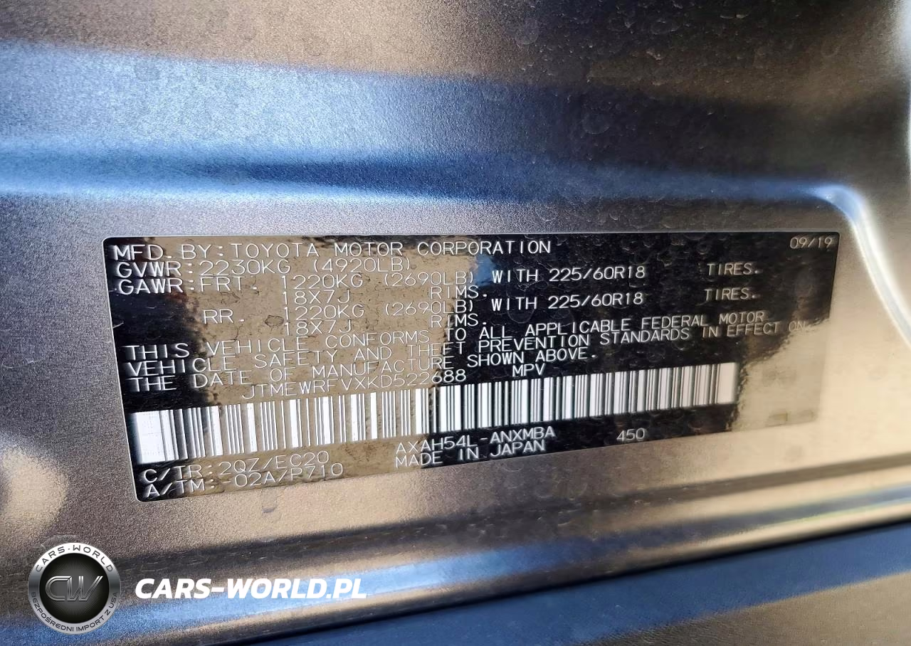 2019 Toyota Rav4 Xse VIN:JTMEWRFVXKD522688 - 12