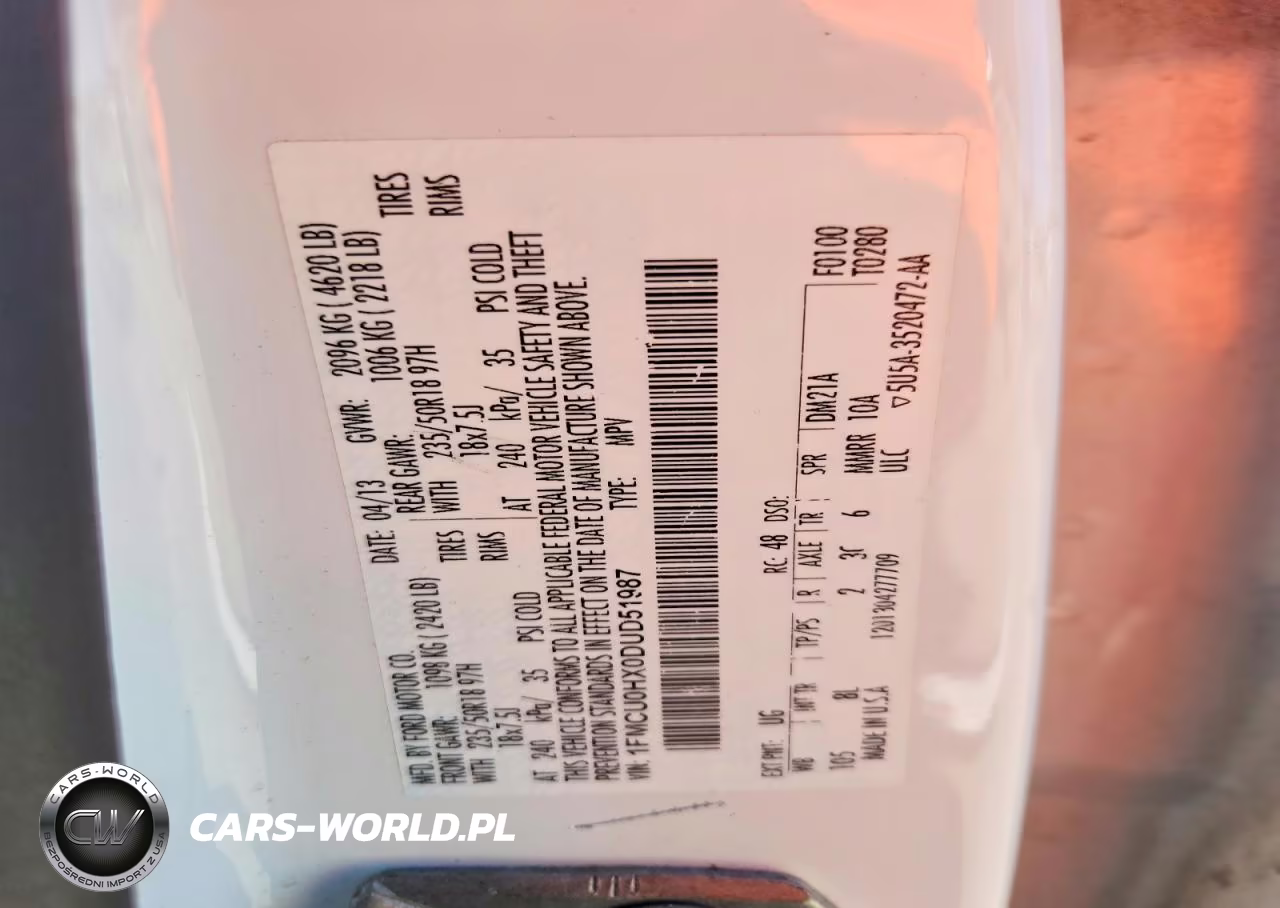 2013 Ford Escape Sel VIN:1FMCU0HX0DUD51987 - 13