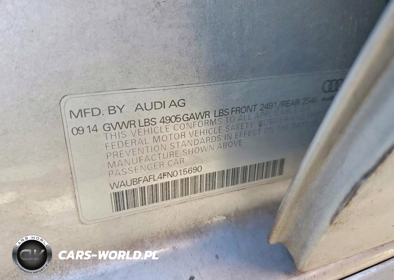 2015 Audi A4 Premium VIN:WAUBFAFL4FN015690 - 12