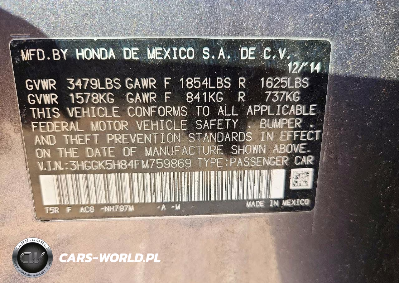 2015 Honda Fit Ex VIN:3HGGK5H84FM759869 - 12