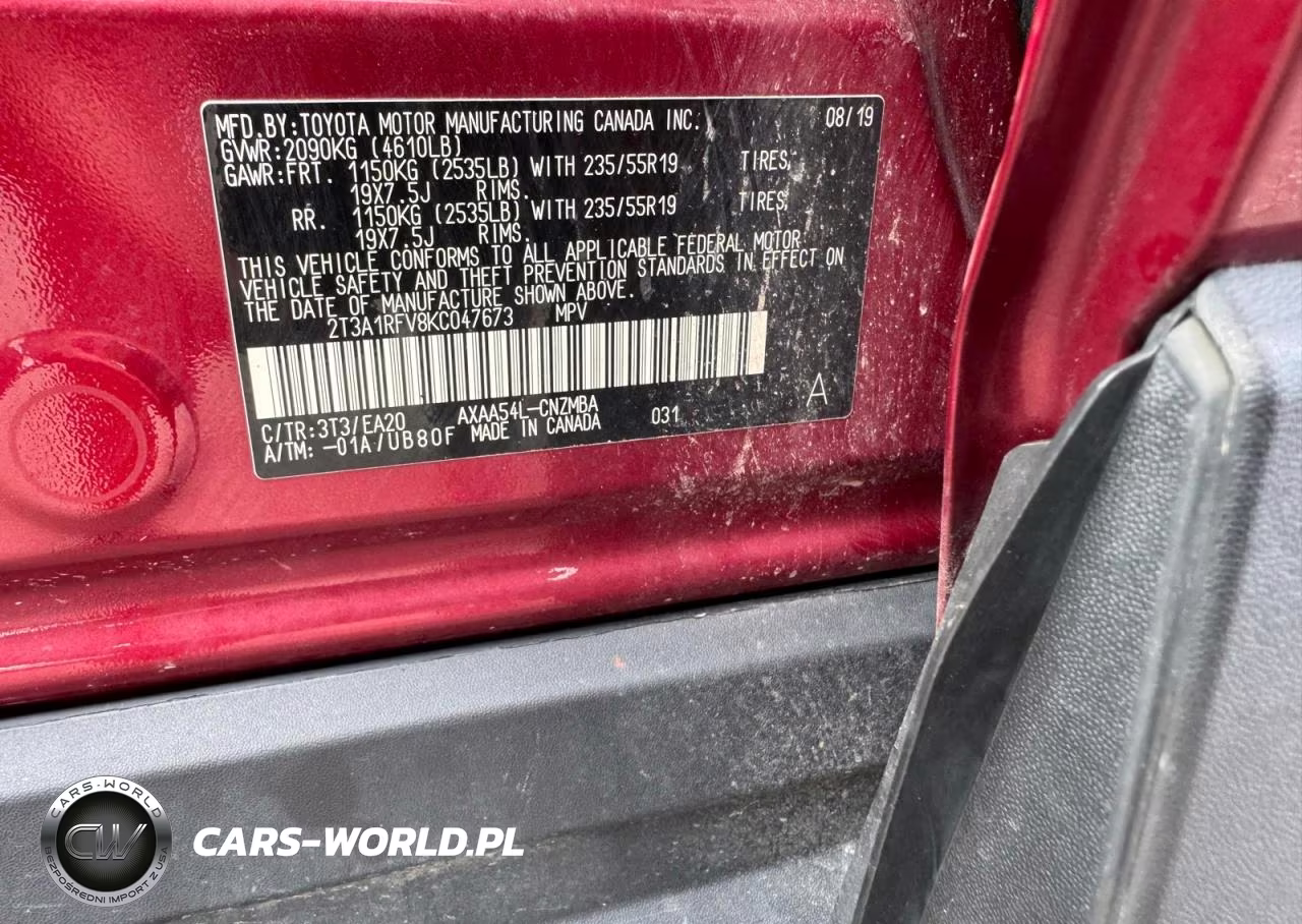 2019 Toyota Rav4 Xle Premium VIN:2T3A1RFV8KC047673 - 12