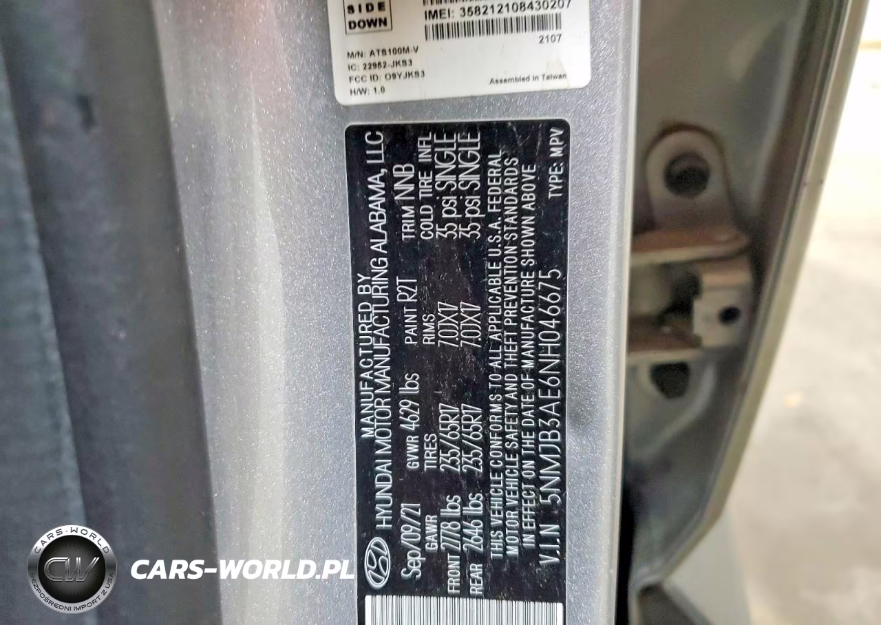 2022 Hyundai Tucson Sel VIN:5NMJB3AE6NH046675 - 12