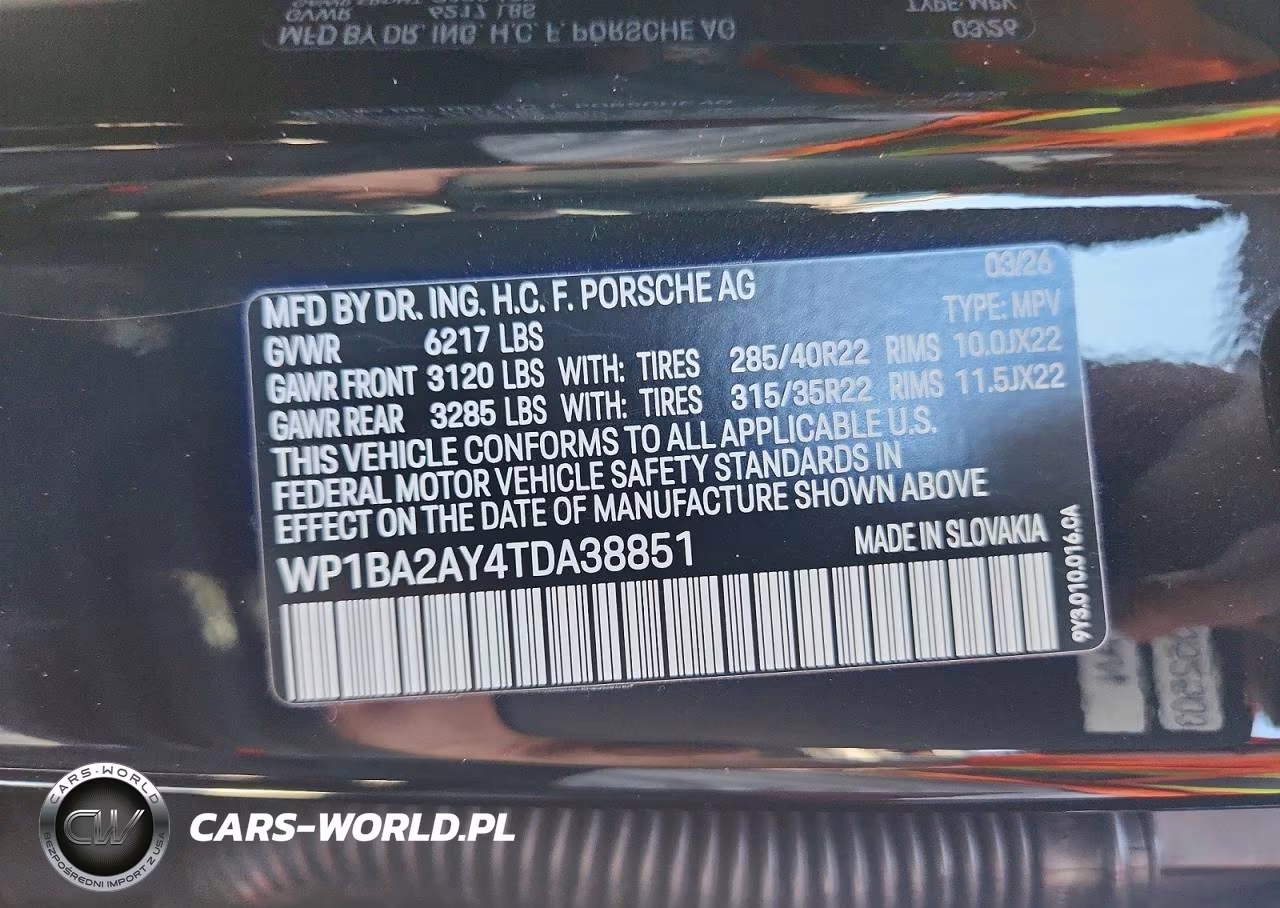 2026 Porsche Cayenne Coupe VIN:WP1BA2AY4TDA38851 - 13