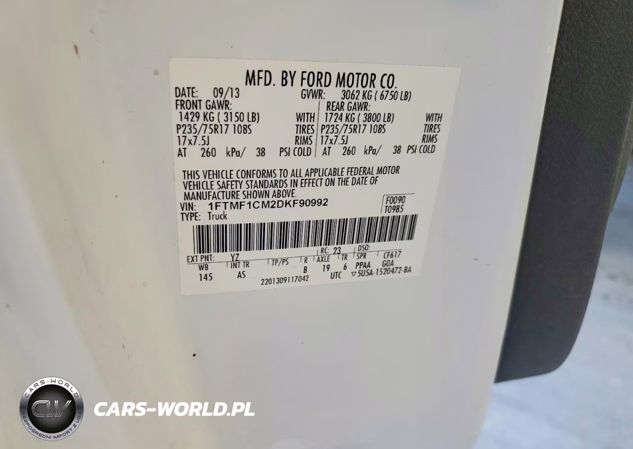 2013 Ford F150 VIN:1FTMF1CM2DKF90992 - 12