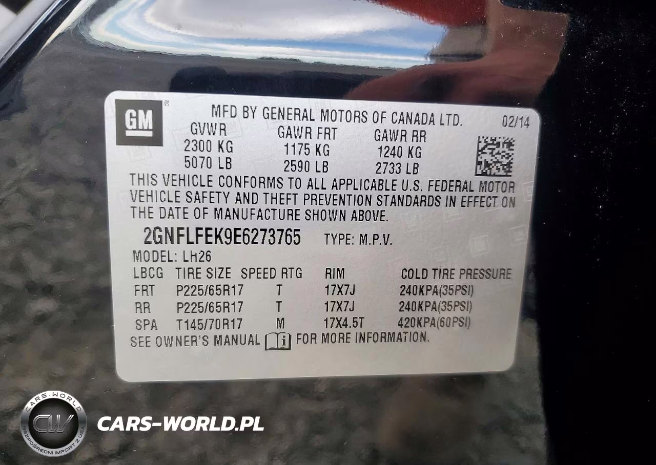 2014 Chevrolet Equinox Lt VIN:2GNFLFEK9E6273765 - 13