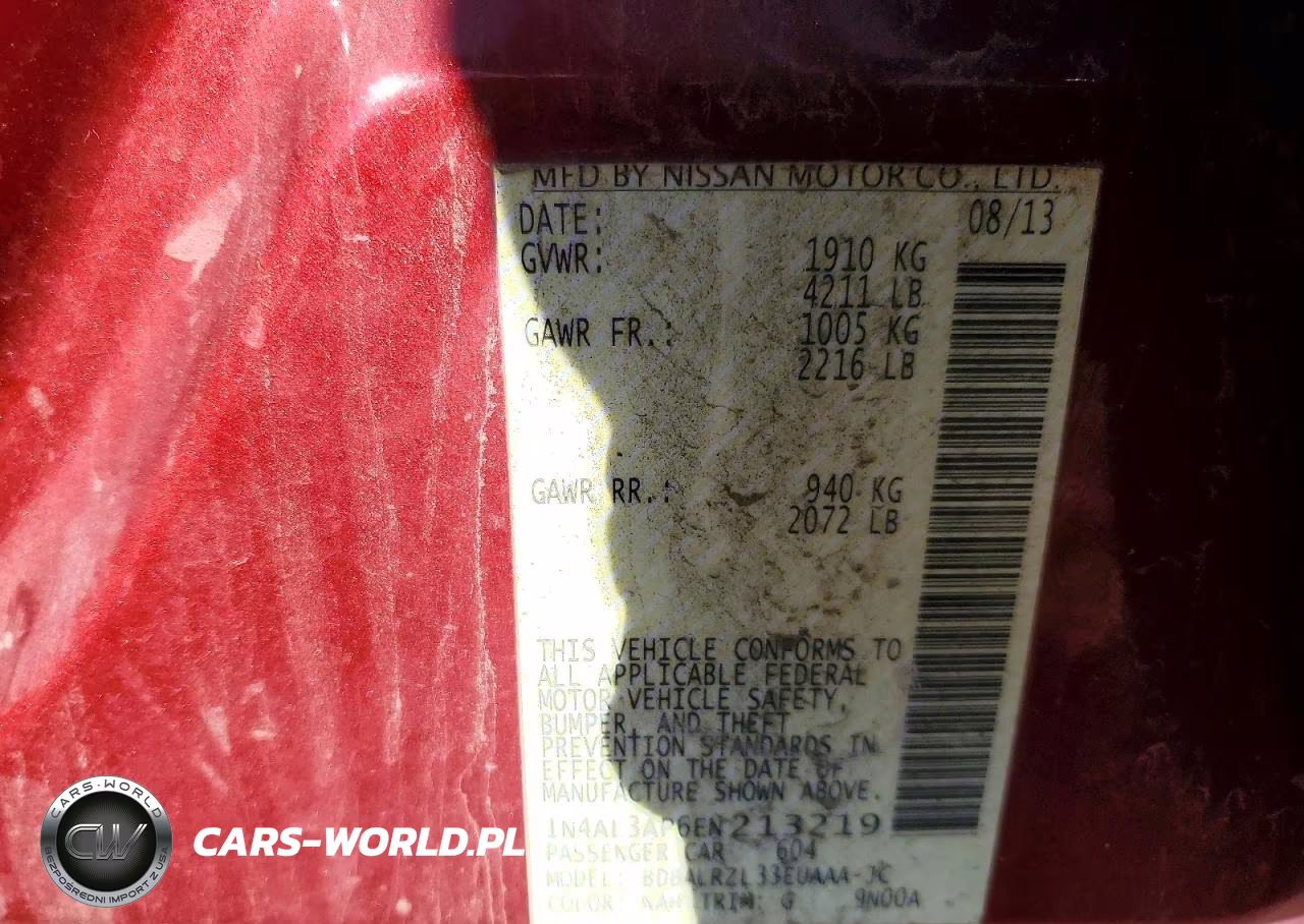2014 Nissan Altima 2.5 VIN:1N4AL3AP6EN213219 - 12