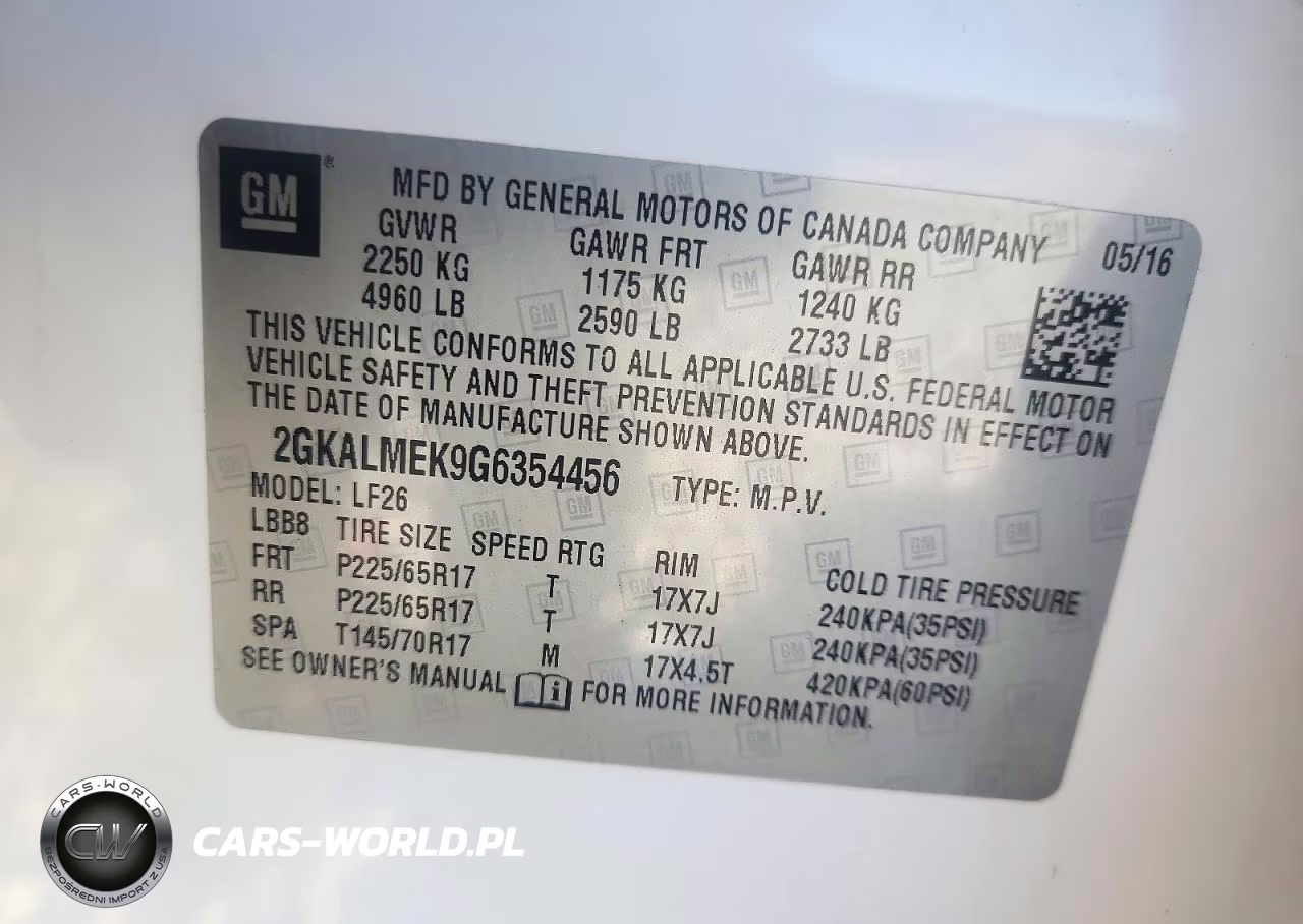 2016 GMC Terrain Sle VIN:2GKALMEK9G6354456 - 13
