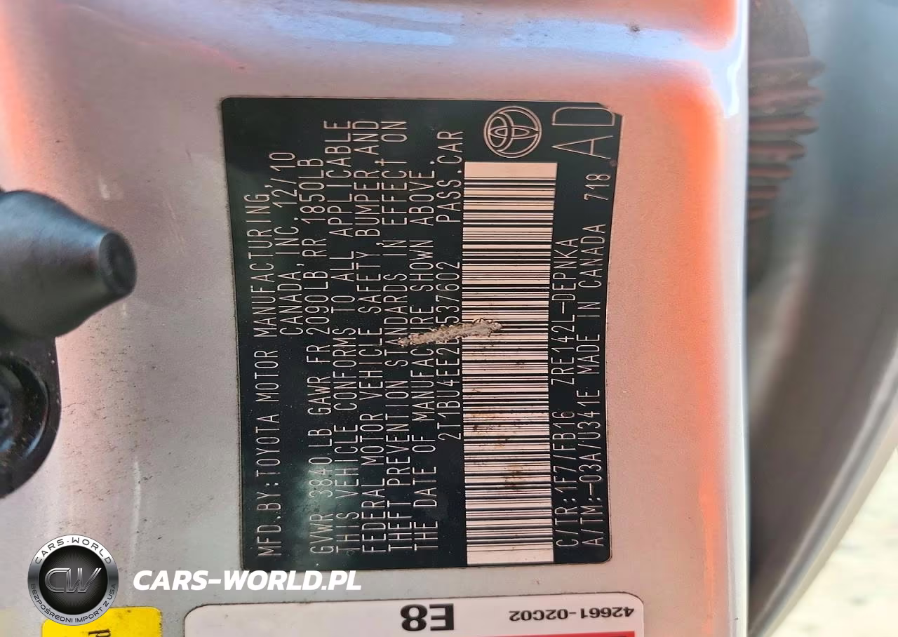 2011 Toyota Corolla Le VIN:2T1BU4EE2BC537602 - 12