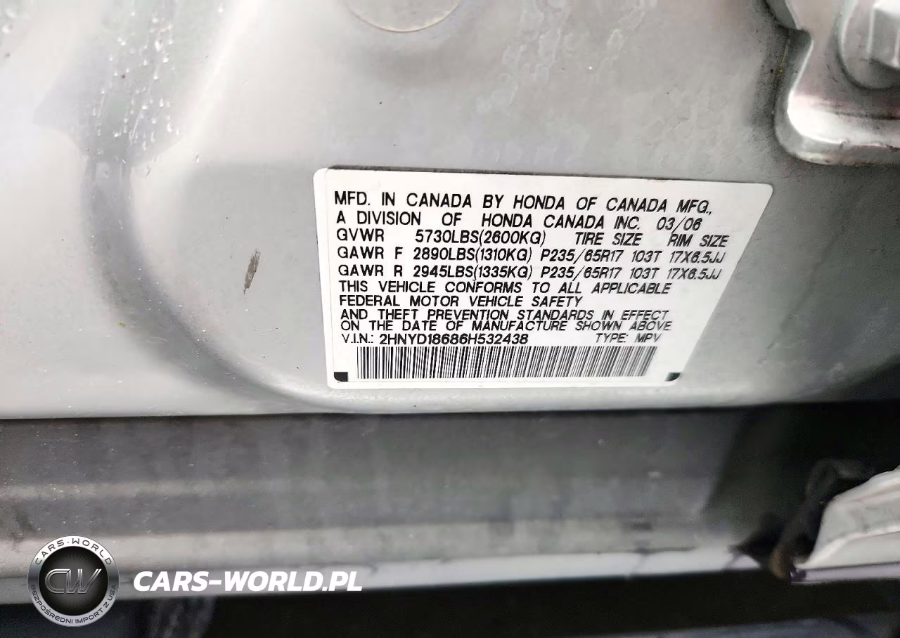 2006 Acura Mdx Touring VIN:2HNYD18686H532438 - 13