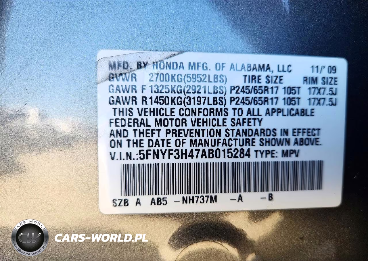 2010 Honda Pilot Ex VIN:5FNYF3H47AB015284 - 13