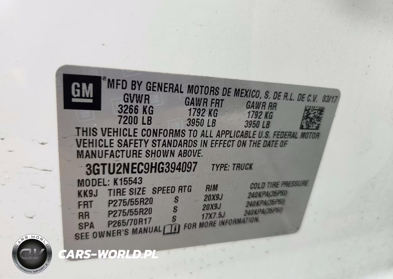 2017 GMC Sierra K1500 Slt VIN:3GTU2NEC9HG394097 - 12
