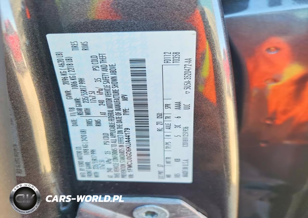 2019 Ford Escape Se VIN:1FMCU0GD6KUA44179 - 13