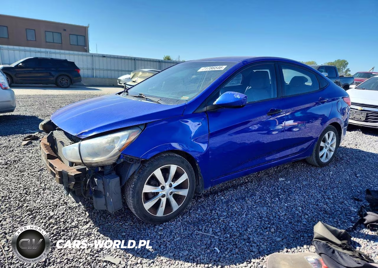2012 Hyundai Accent Gls VIN:KMHCU4AE6CU181293 - 1