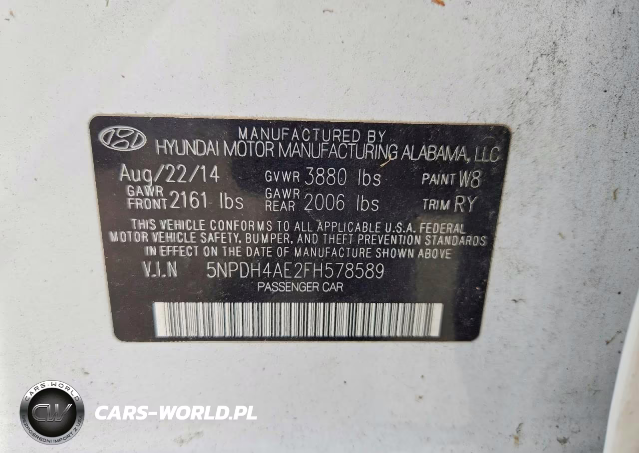 2015 Hyundai Elantra Se VIN:5NPDH4AE2FH578589 - 13