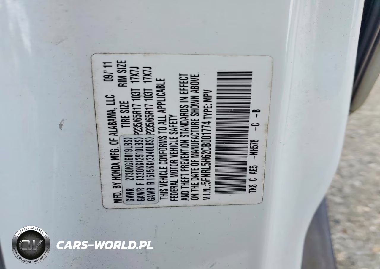 2012 Honda Odyssey Exl VIN:5FNRL5H62CB001774 - 13