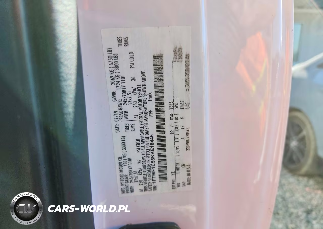 2019 Ford F150 VIN:1FTMF1C55KKE18445 - 12