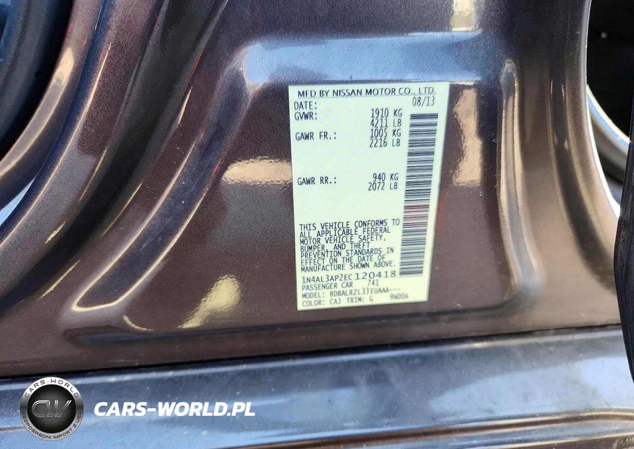 2014 Nissan Altima 2.5 S VIN:1N4AL3AP2EC120418 - 12