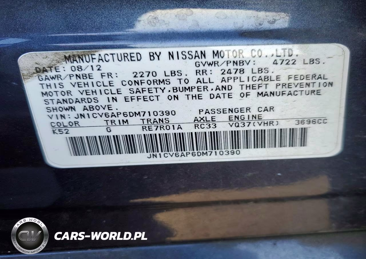 2013 Infiniti G37 Sedan Journey VIN:JN1CV6AP6DM710390 - 12