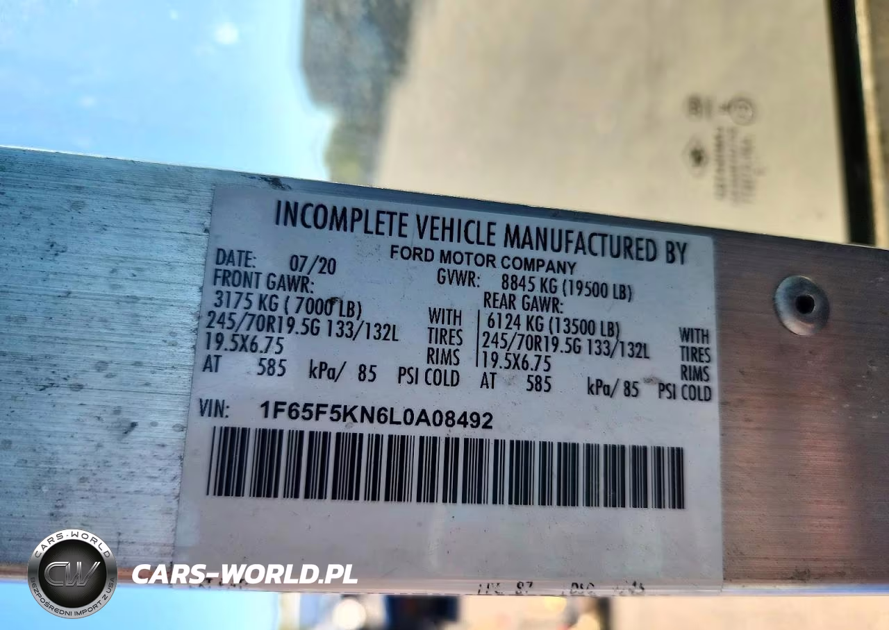 2020 Ford F59 Delivery Truck VIN:1F65F5KN6L0A08492 - 13
