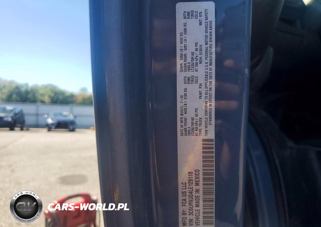 2020 Ram Promaster 3500 3500 High VIN:3C6URVJG4LE129118 - 13
