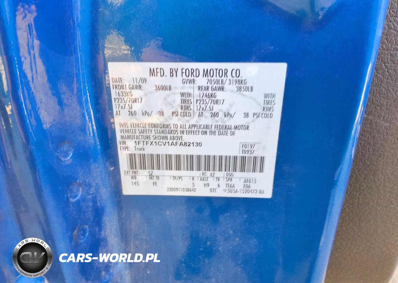 2010 Ford F150 Super Cab VIN:1FTFX1CV1AFA82130 - 13