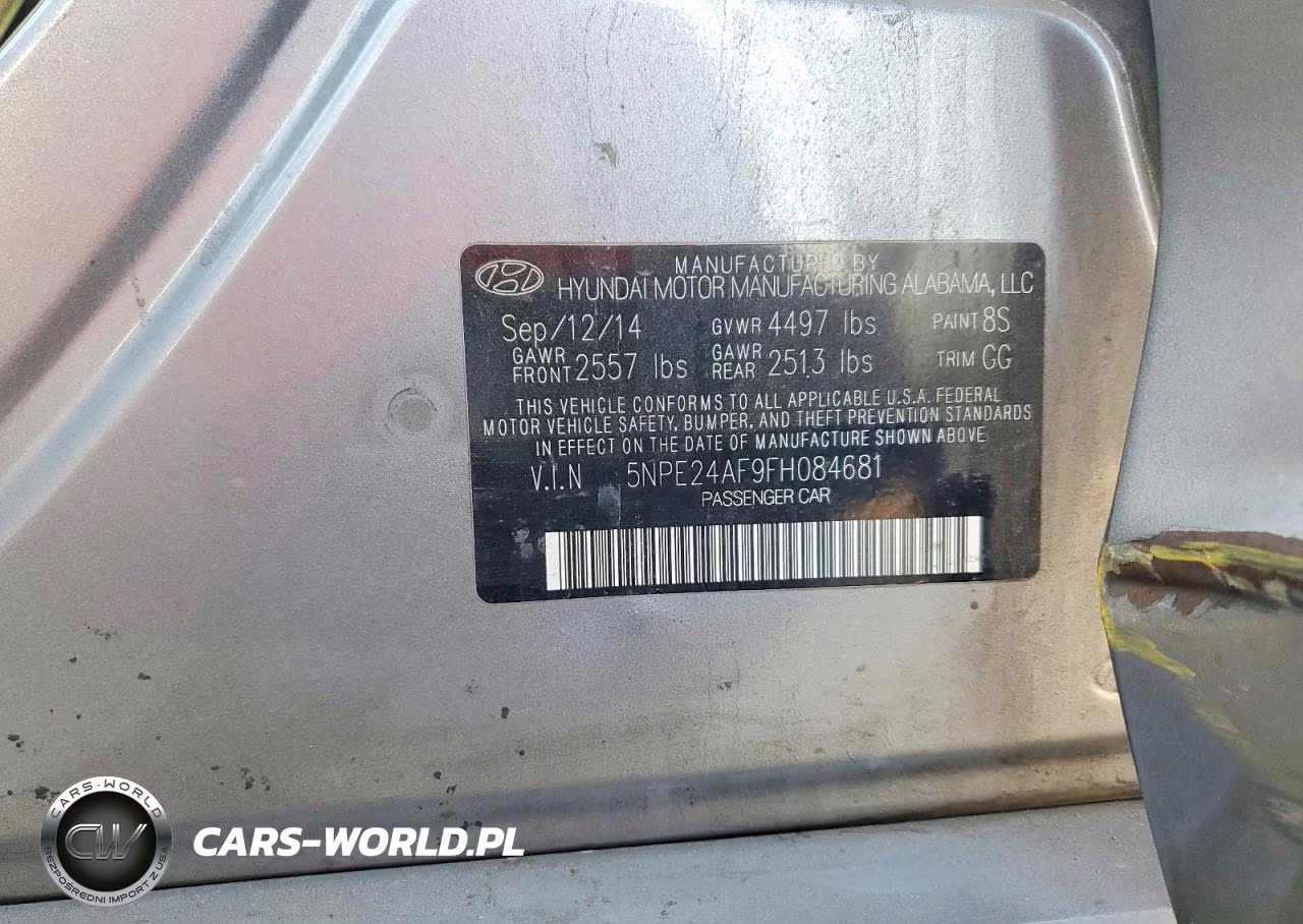 2015 Hyundai Sonata Se VIN:5NPE24AF9FH084681 - 12