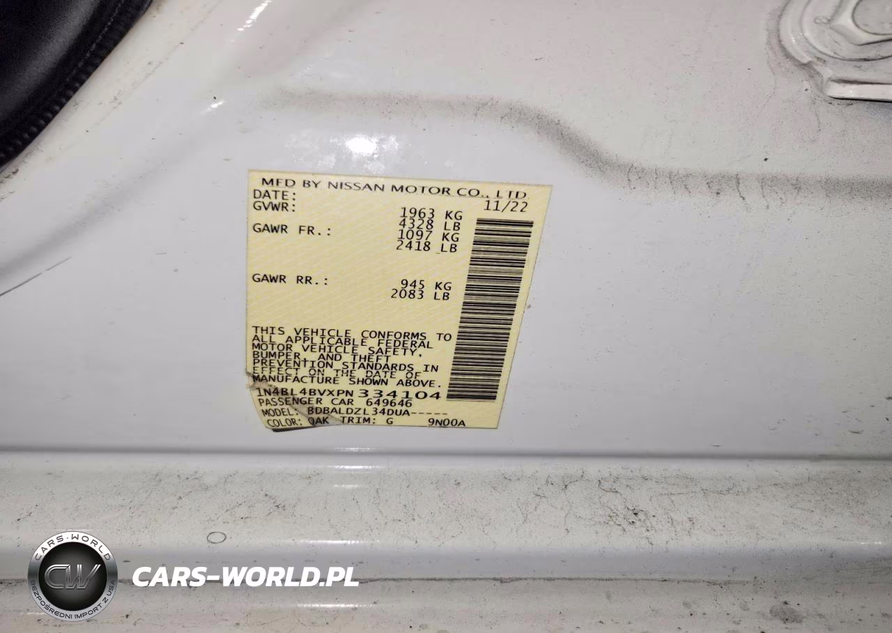 2023 Nissan Altima S VIN:1N4BL4BVXPN334104 - 12