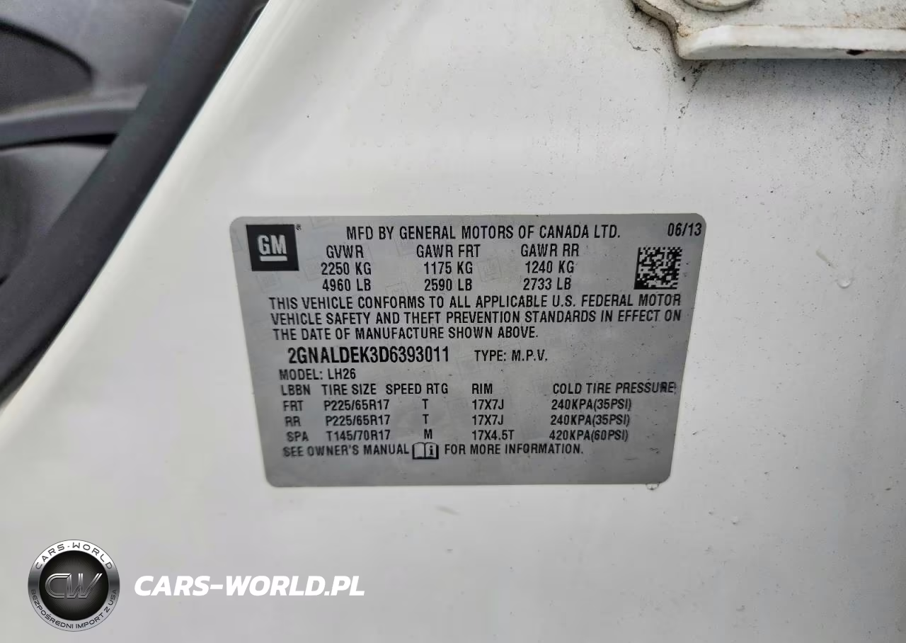 2013 Chevrolet Equinox Lt VIN:2GNALDEK3D6393011 - 13