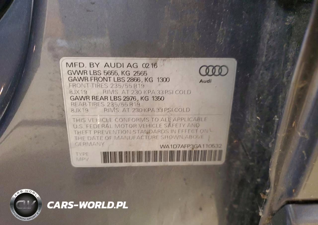 2016 Audi Q5 Premium Plus S-Line VIN:WA1D7AFP3GA110532 - 13