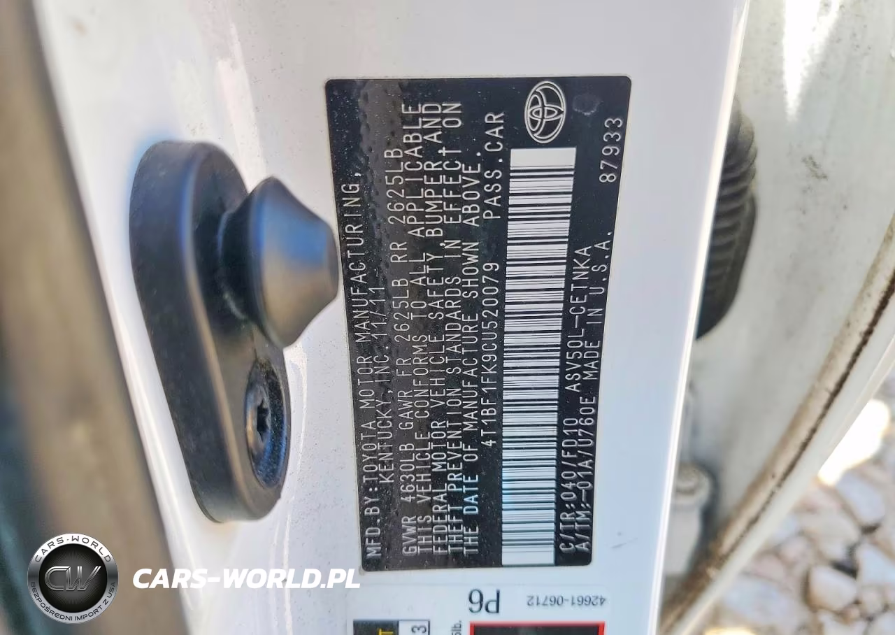 2012 Toyota Camry Le VIN:4T1BF1FK9CU520079 - 12