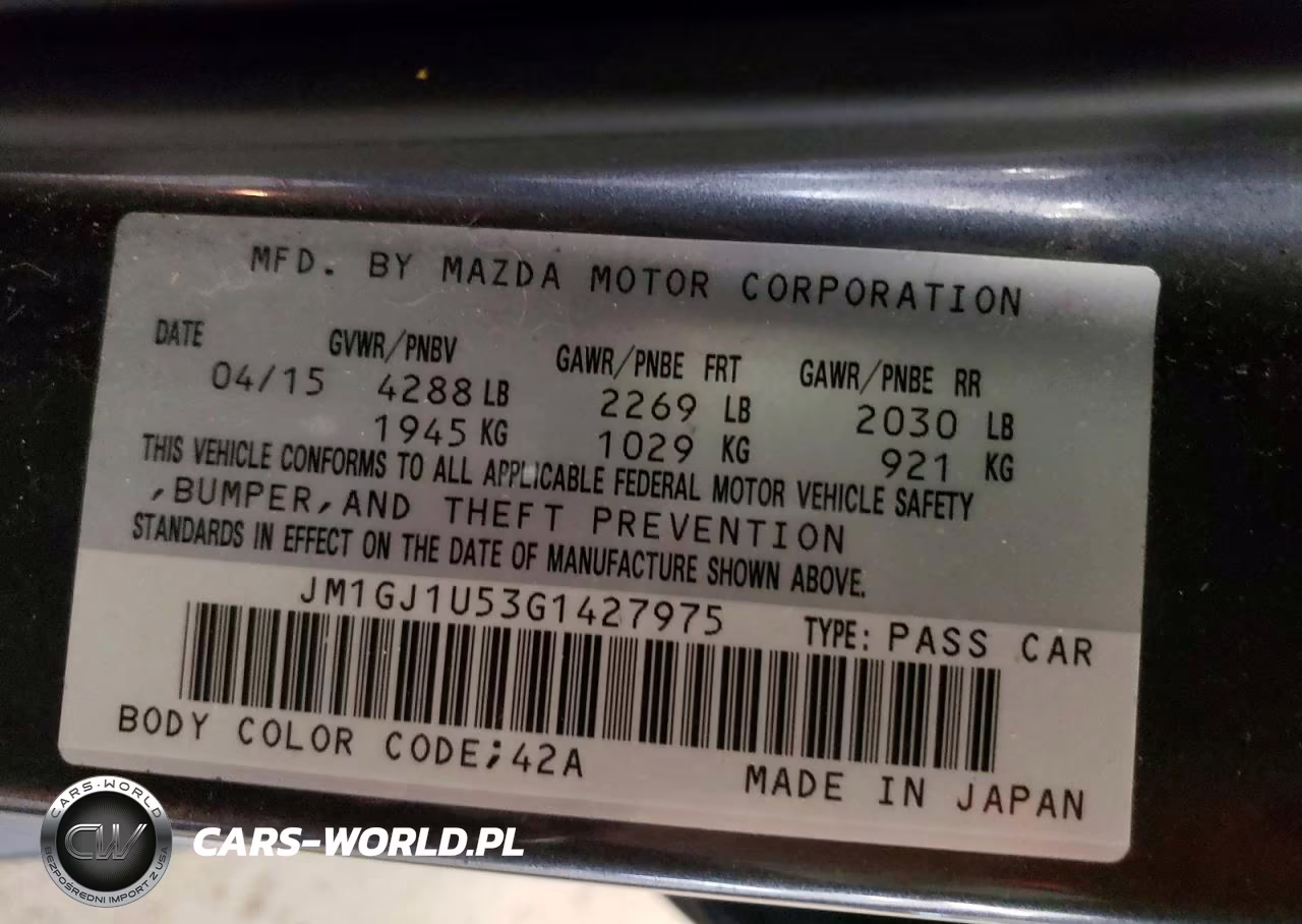 2016 Mazda 6 Sport VIN:JM1GJ1U53G1427975 - 13