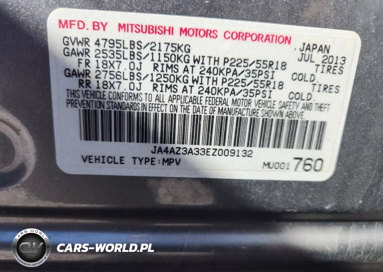2014 Mitsubishi Outlander Se VIN:JA4AZ3A33EZ009132 - 13