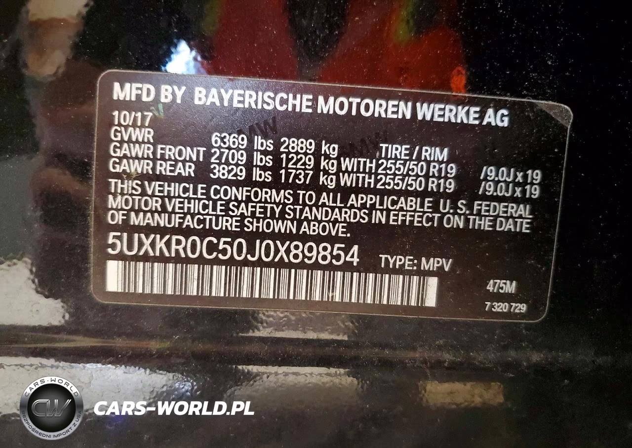 2018 BMW X5 xDrive35I VIN:5UXKR0C50J0X89854 - 13